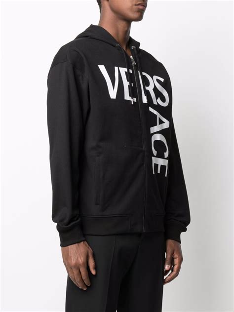 hoodie versace logo|Versace zip up hoodie.